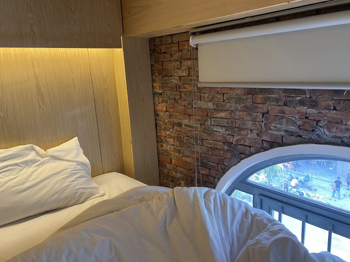 Leaf Sustainable Hostel pool and grounds in An Thuong