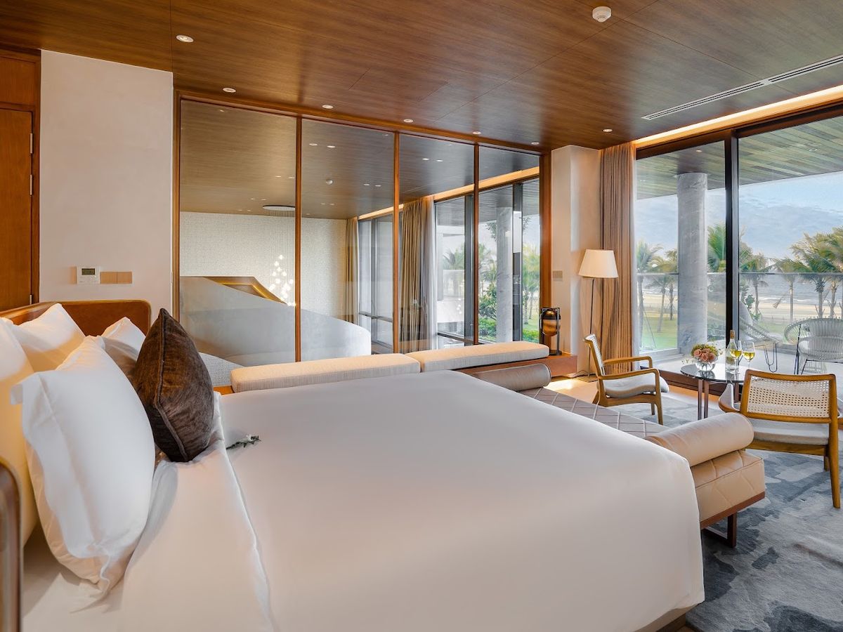 The Five Villas & Resort Quangnam Danang pool and grounds in Non Nuoc